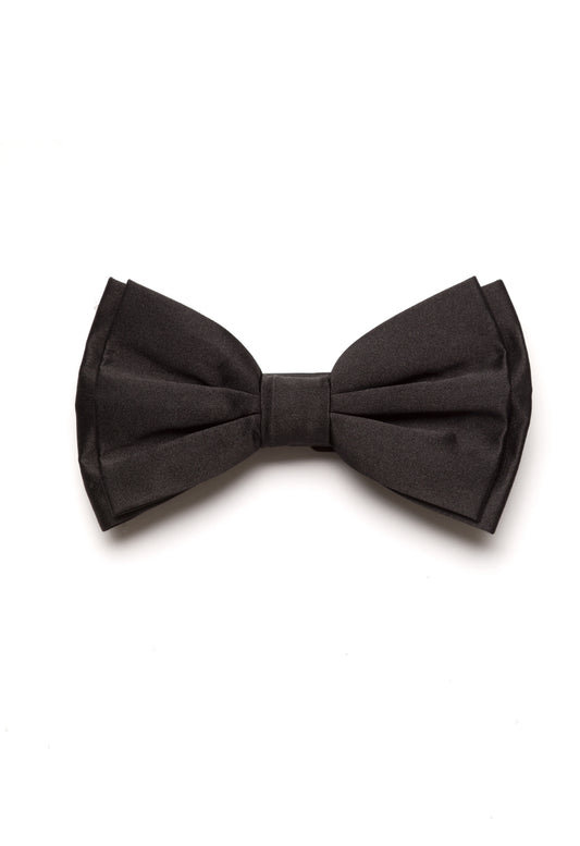 Black silk bow tie