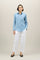 Camicia western in denim blu chiaro