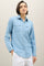 Camicia western in denim blu chiaro