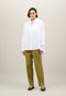 Camicia over in cotone popeline bianca