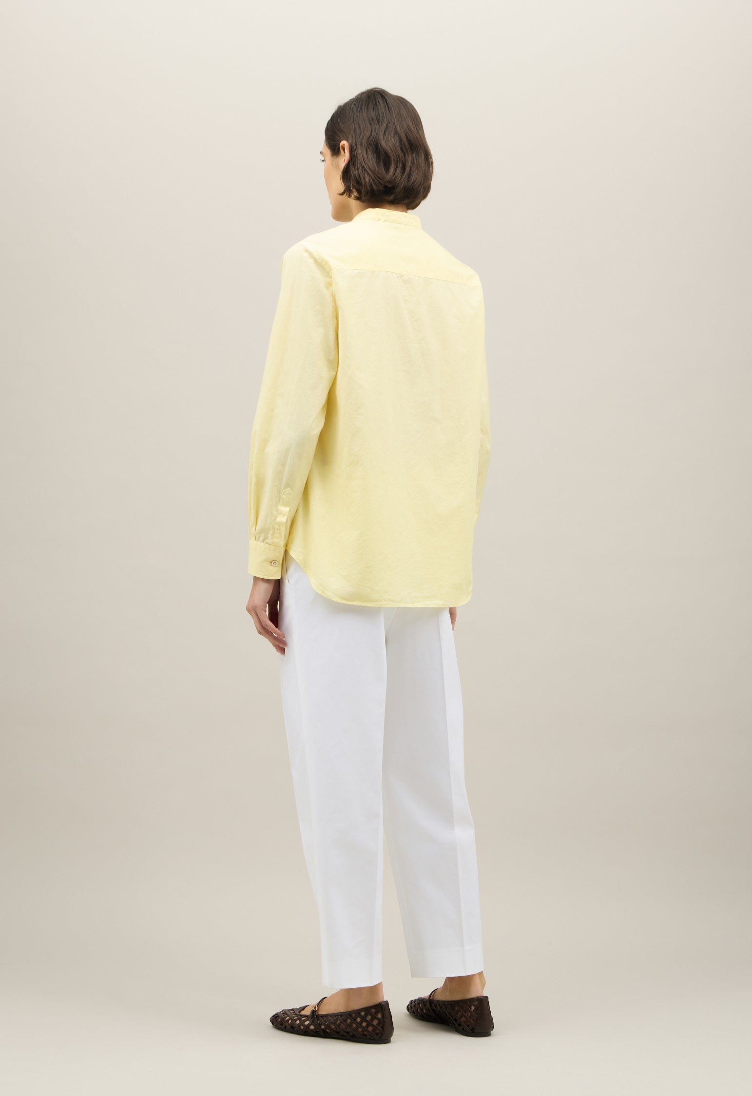 Yellow Cotton Popeline Guru Shirt