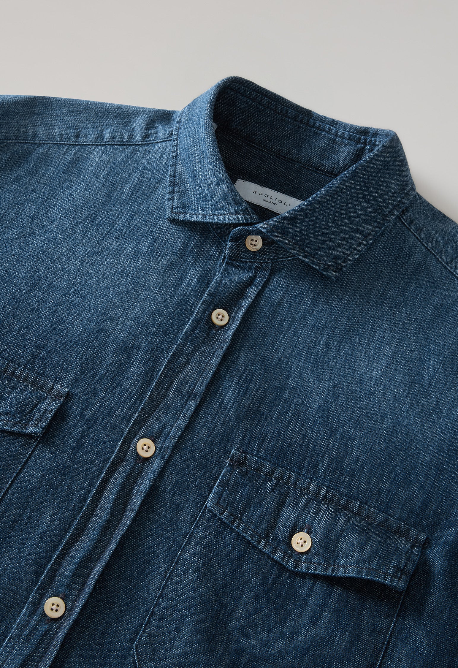 Dark Blue Denim Western Shirt
