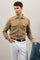 Dark Beige Linen Western Shirt