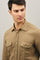 Dark Beige Linen Western Shirt