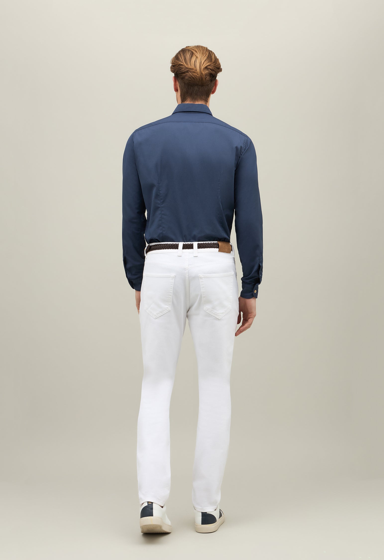 Blue Garment-dyed poplin Shirt
