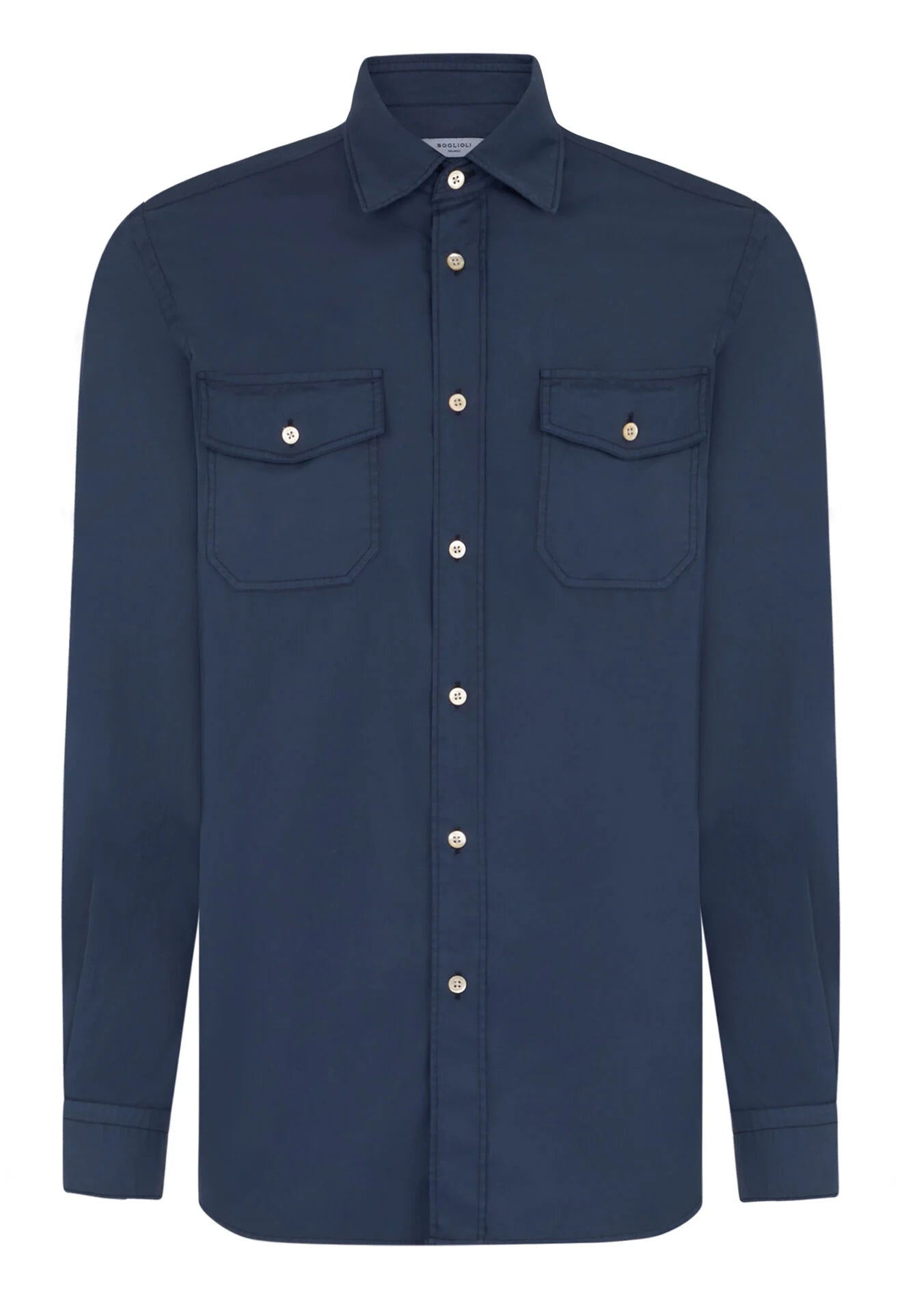 Blue Garment-dyed poplin Shirt