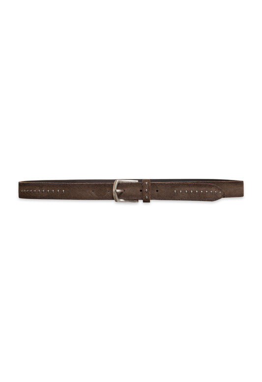 Brown suede belt