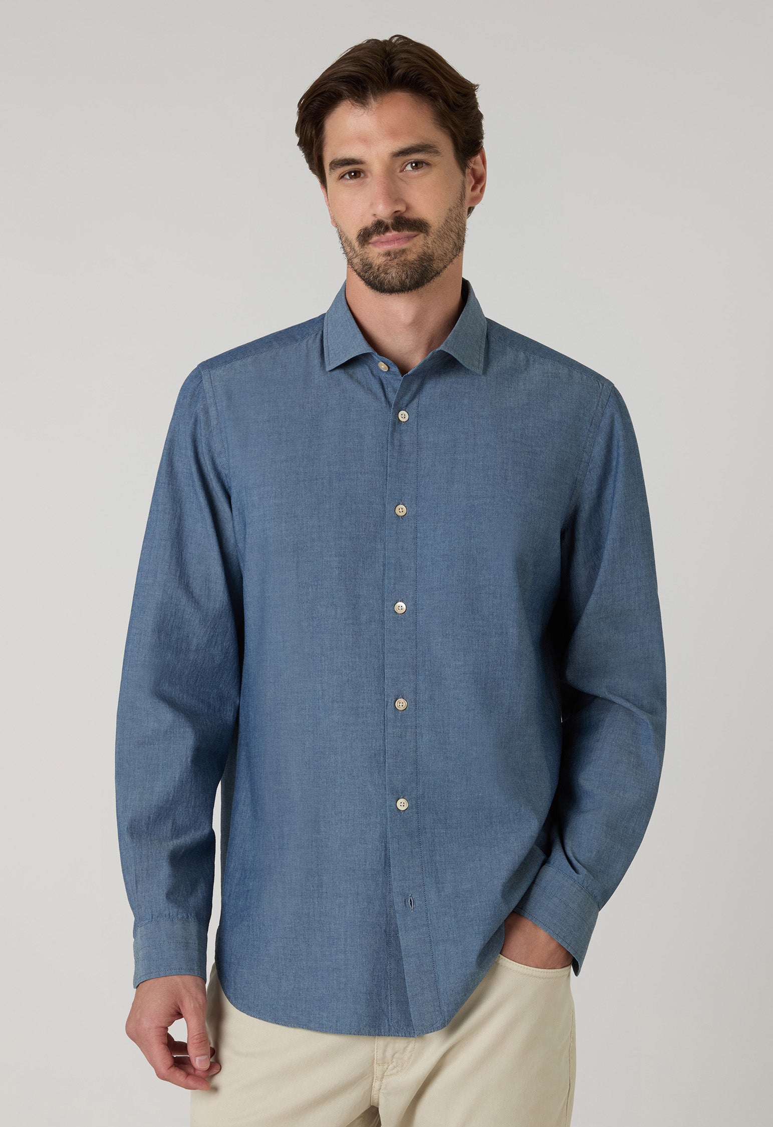 Camicia in denim blu chiaro