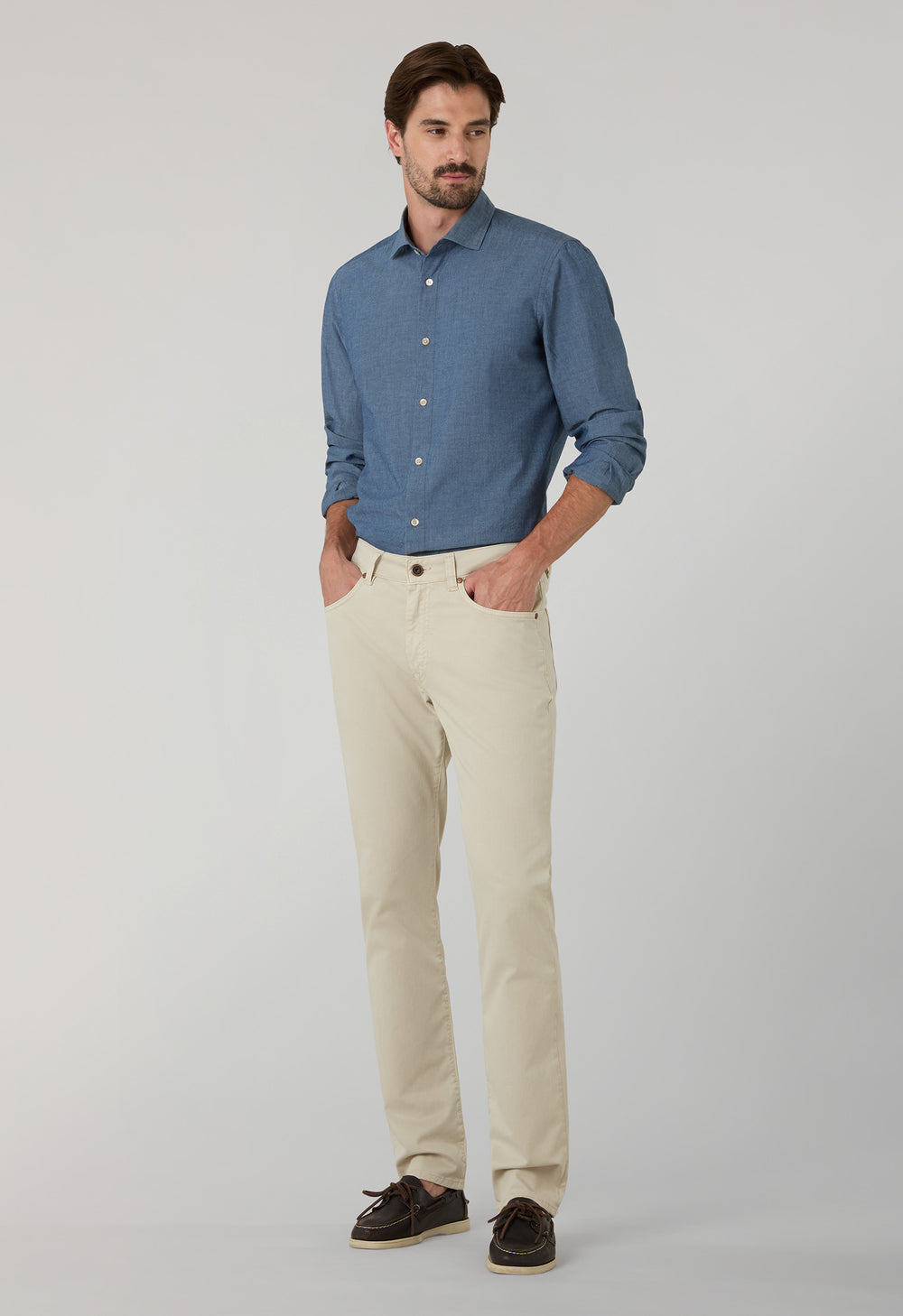 Camicia in denim blu chiaro