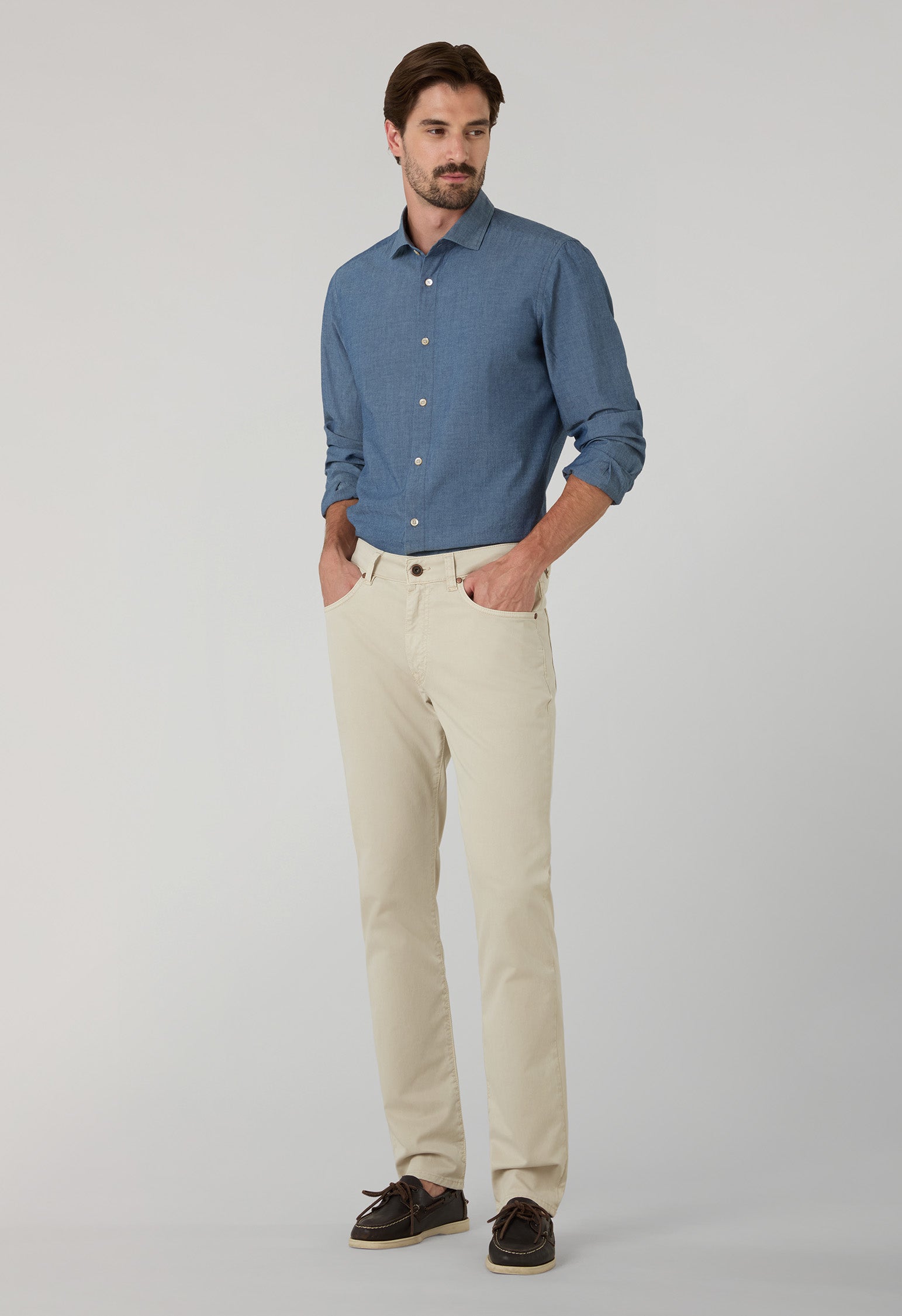 Camicia in denim blu chiaro