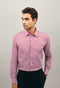 Camicia a righe in popeline rosso