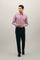 Camicia a righe in popeline rosso