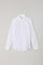 White Garment Dyed Linen Tailored Shirt