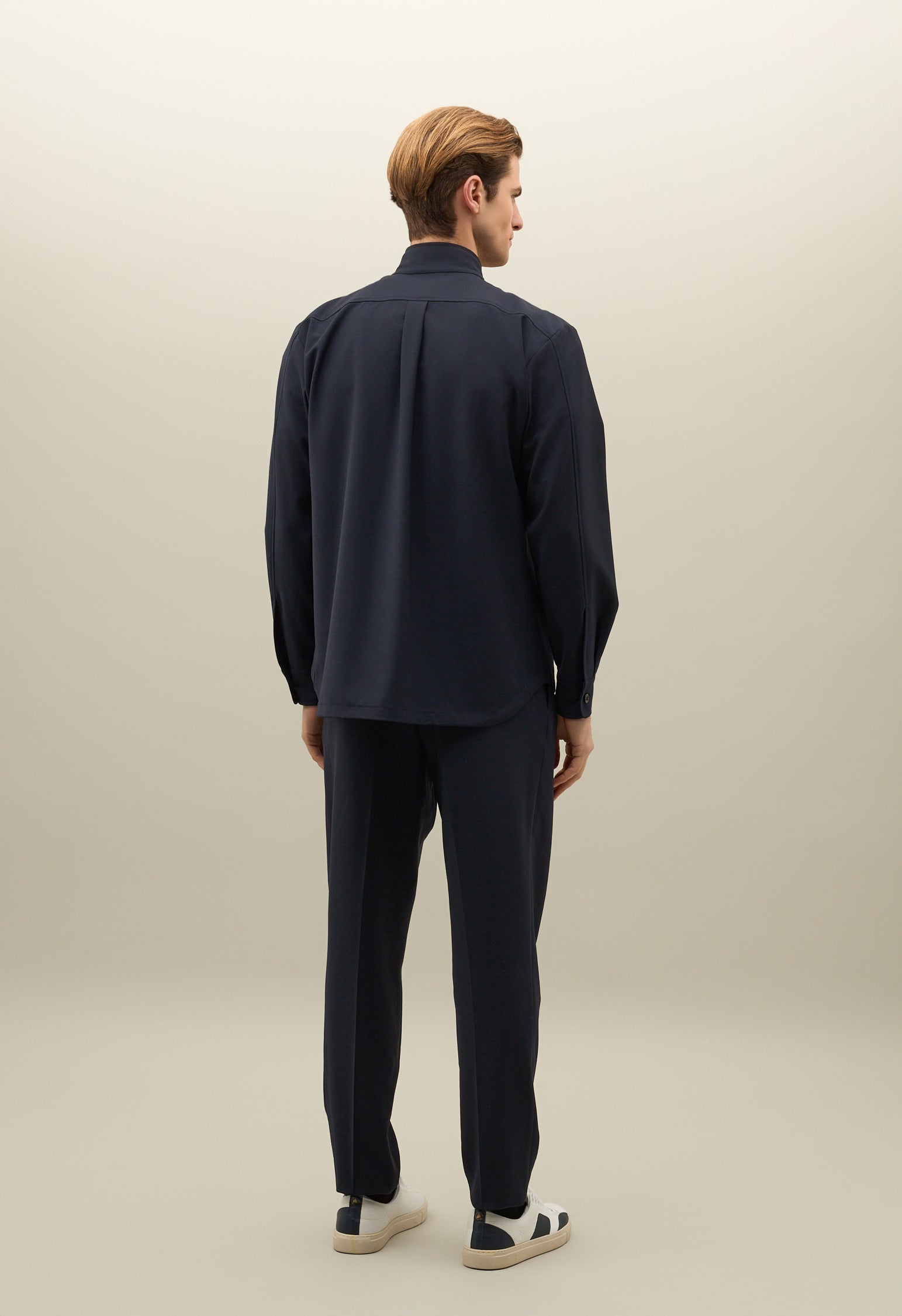 Blue Stretch Wool Canva Guru Overshirt