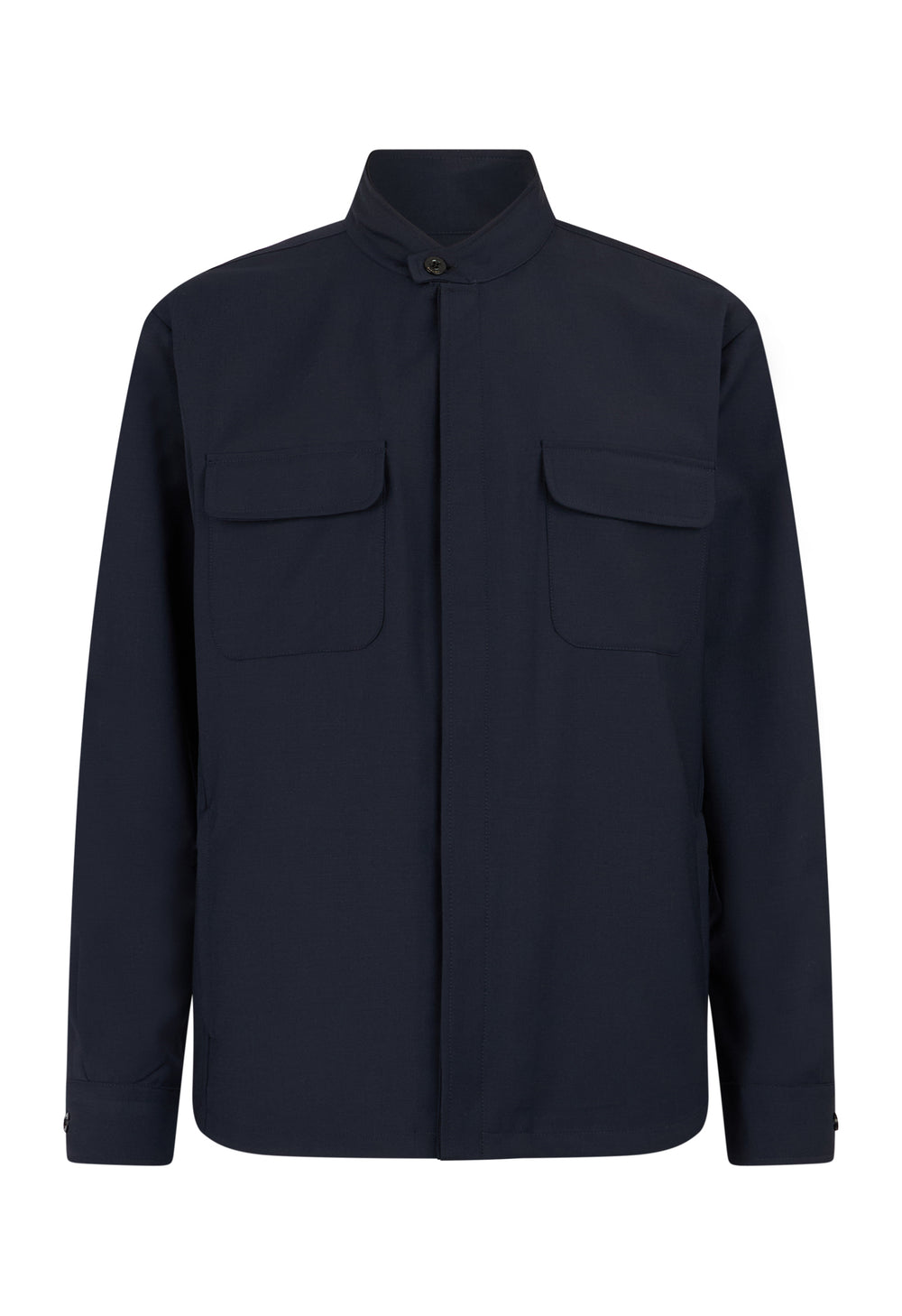 Blue Stretch Wool Canva Guru Overshirt