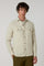 Beige Garment Dyed Linen Overshirt