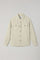 Beige Garment Dyed Linen Overshirt