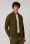 Overshirt in lino tinto in capo verde