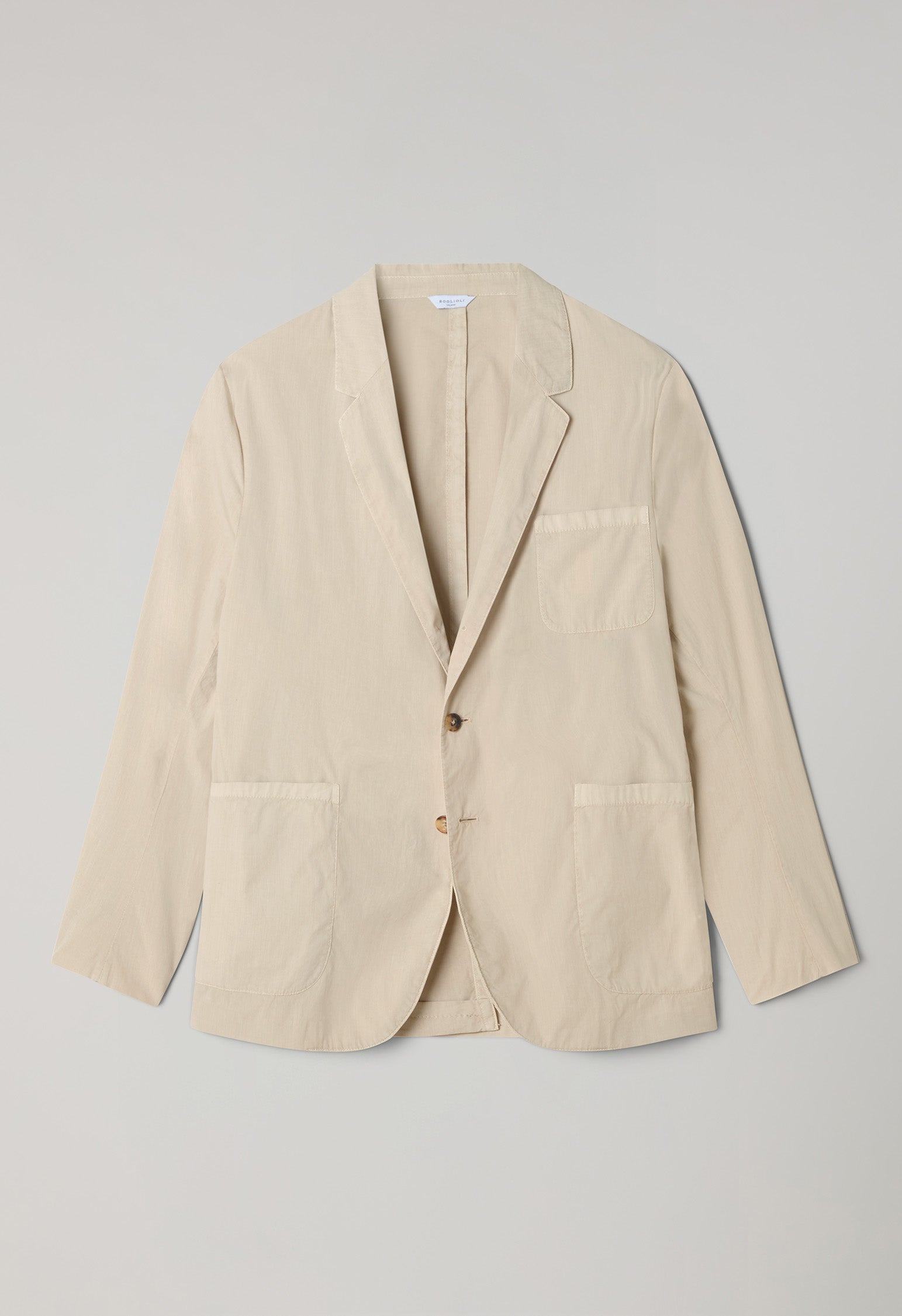 Giacca Khaki in popeline tinto in capo beige