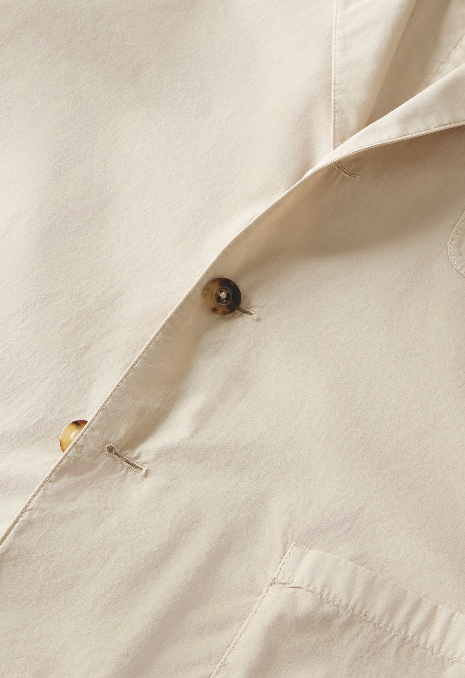 Giacca Khaki in popeline tinto in capo beige