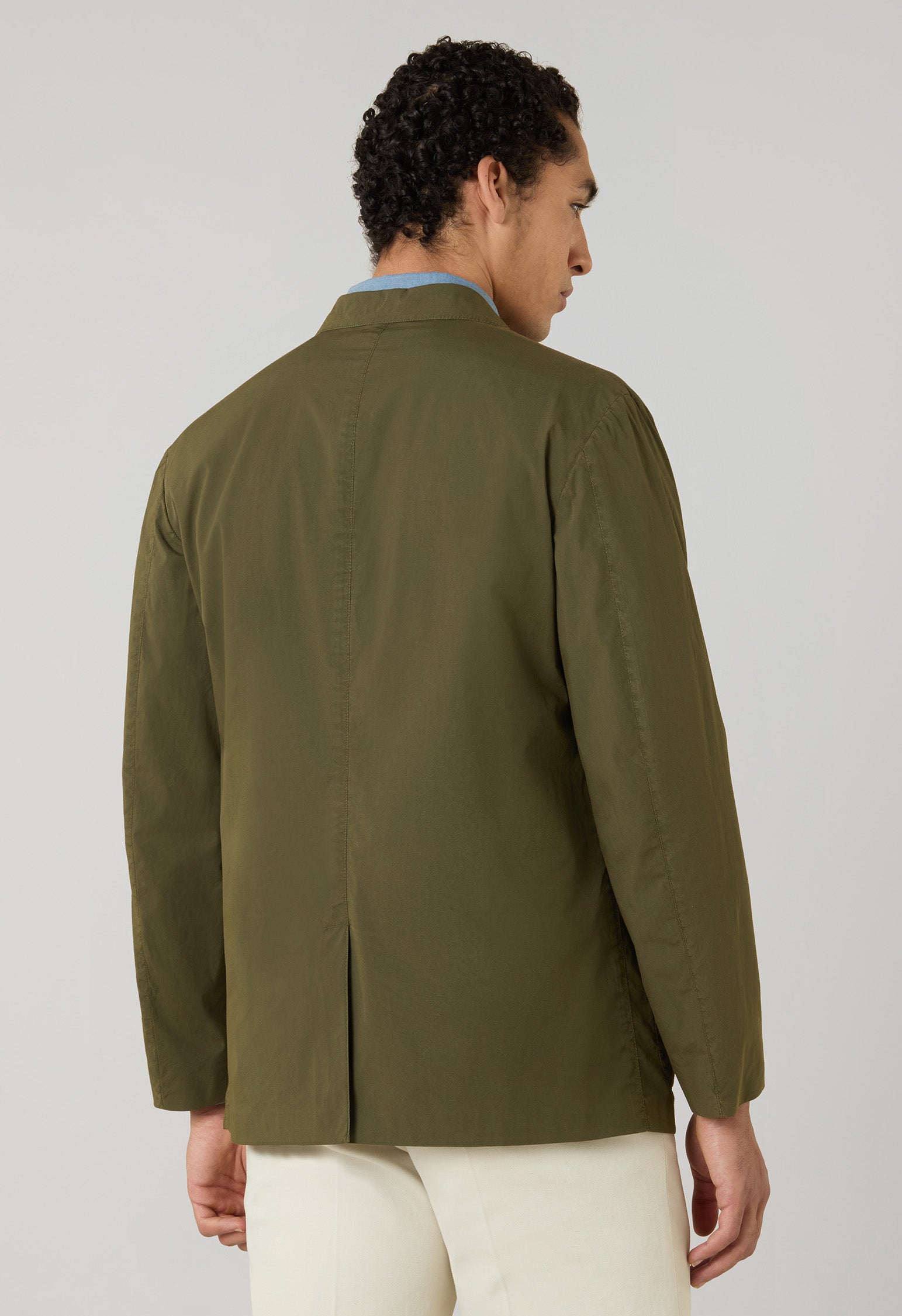 Giacca Khaki in popeline tinto in capo verde