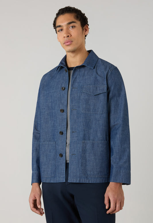 Blue Indaco Denim Workwear Jacket