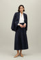 Blue Light Wool Pleated Skirt