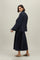 Blue Light Wool Pleated Skirt