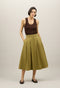 Green Light Popeline pleated Skirt