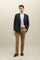 Braune gerade Chinohose aus Stretch-Baumwolle