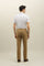 Braune gerade Chinohose aus Stretch-Baumwolle