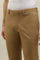 Braune gerade Chinohose aus Stretch-Baumwolle