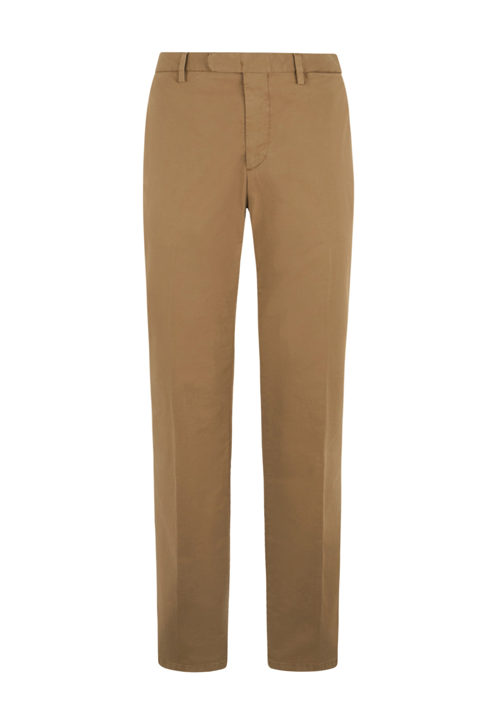 Braune gerade Chinohose aus Stretch-Baumwolle