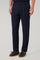Blue Wool Canvas Trousers