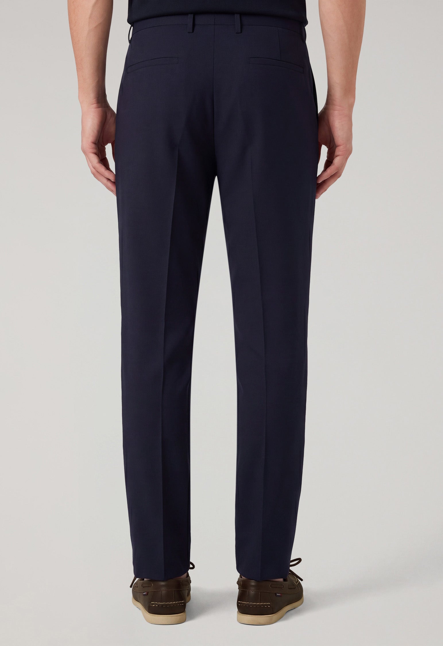 Pantalone in canvas di lana blu