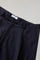 Blue Wool Canvas Trousers