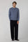 Dunkelblaue, fließende Hose aus Flanell