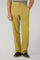Joggers in gabardina di cotone e lino tinto in capo khaki chiaro