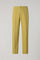 Joggers in gabardina di cotone e lino tinto in capo khaki chiaro