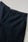 Joggers in gabardina di cotone e lino tinto in capo blu