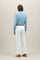 White Cotton Flared Trousers