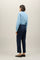 Blu Wool twill straight Trousers