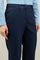 Blu Wool twill straight Trousers