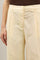Gelbe Palazzo-Hose aus leichtem Popeline