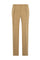 Dunkelbeige Palazzo-Hose aus Leinen-Tencel-Satin