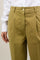 Grüne Cropped-Hose aus leichtem Popeline
