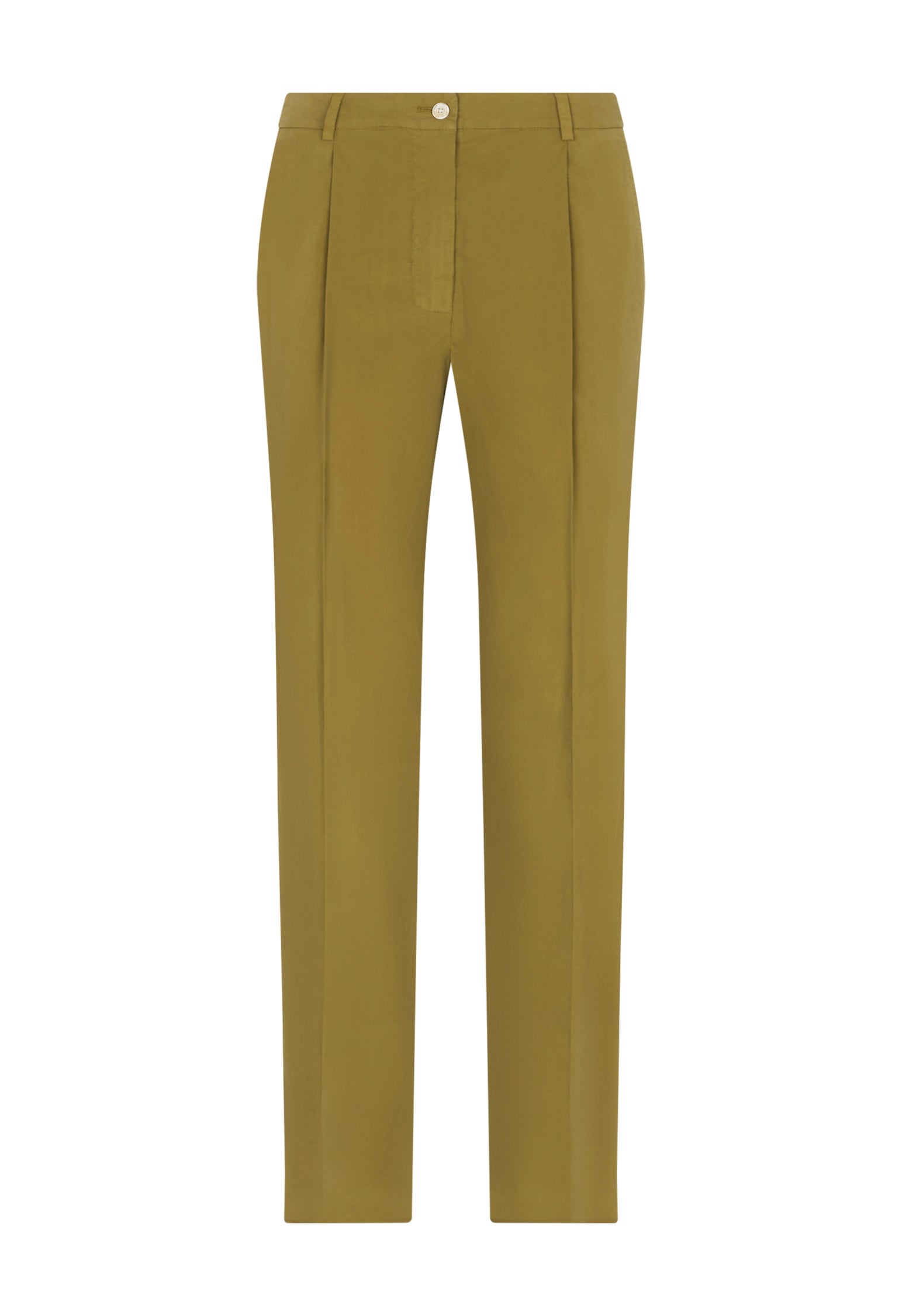 Grüne Cropped-Hose aus leichtem Popeline