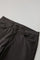 Braune stückgefärbte Five-Pocket-Hose aus Baumwolle und Seide