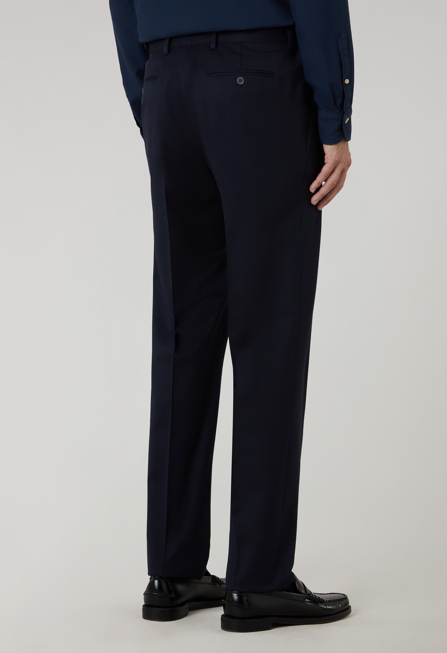 Blue Stretch Wool Mario Trousers