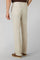 Beige Garment Dyed Linen Napoli Trousers